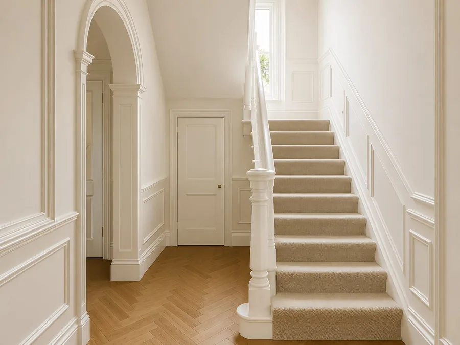 A carefully decorated interior showing considered finishing details